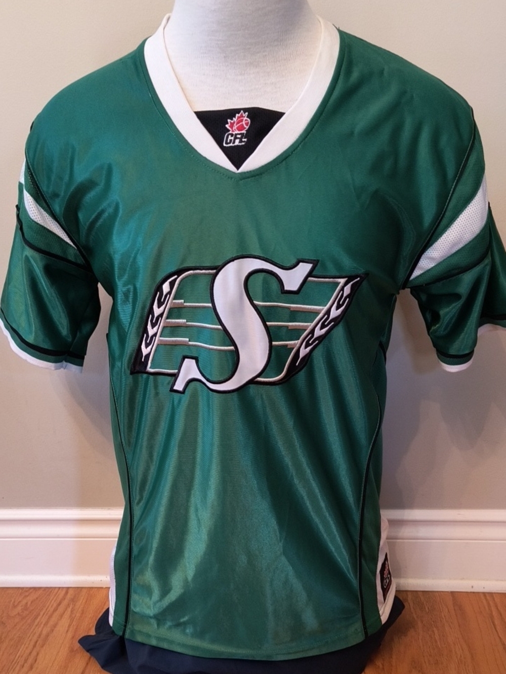 Saskatchewan Roughriders Green Men's Jersey - CFL Logo - Size S